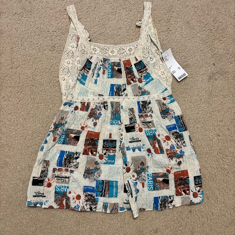 Urban Outfitters Multicolor Lace Romper